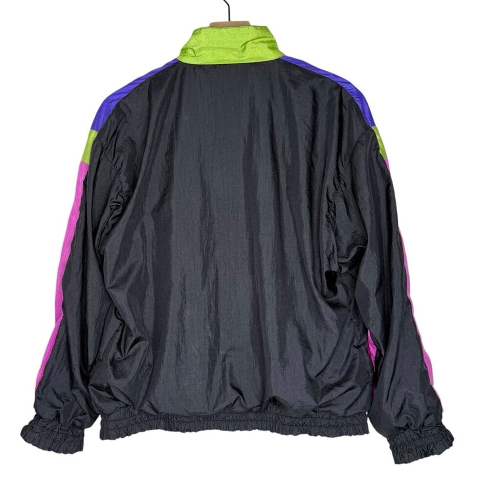 Vintage 1980s Members Only Neon Colorblock Track Jacket Women’s Large - Picture 4 of 11